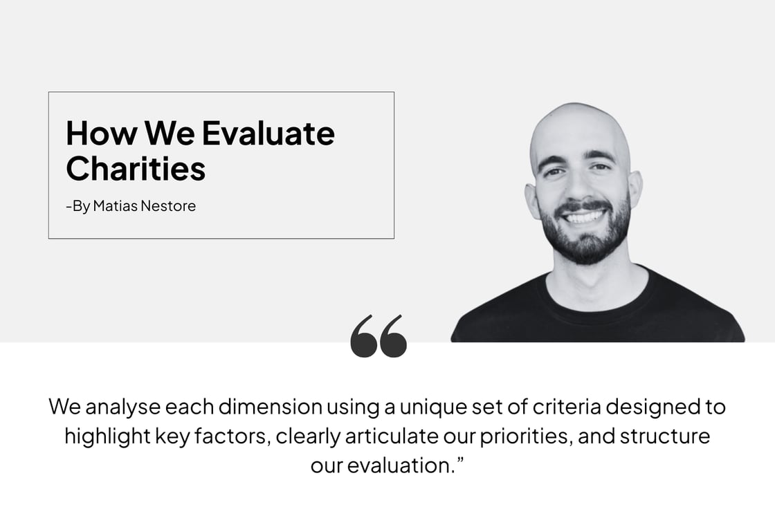 How we evaluate charities